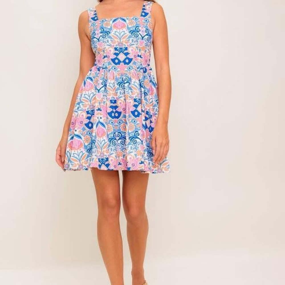 *BOUTIQUE* Flying Tomato Blue and Pink Mini Dress - Picture 4 of 4